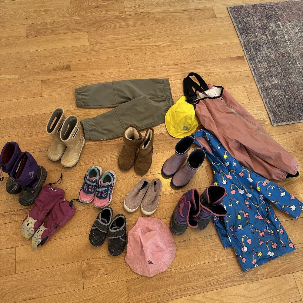 Toddler girl shoes and outdoor gear